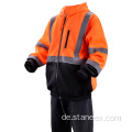 Orange Reflective Work Jackets hoher Sichtbarkeits -Sweatshirt